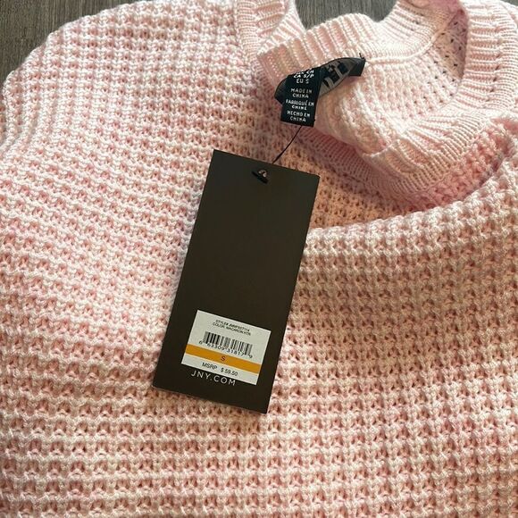 Jones New York Macaron Htr Plus Size Raglan Sleeve High Low Sweater - Picture 2 of 3